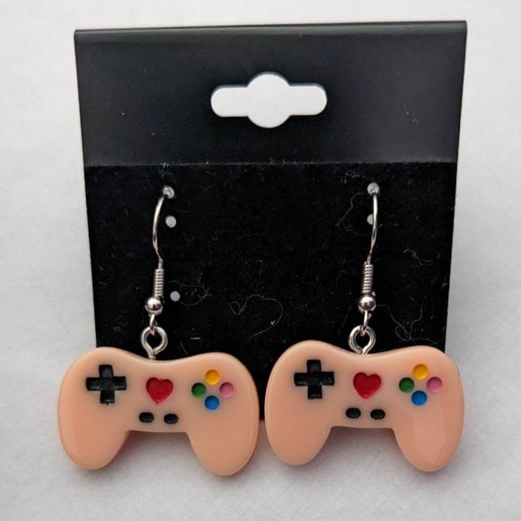 Peach Game Control Earrings - Picture 2 of 3